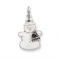Picture of Sterling Silver Enameled Snowman Charm