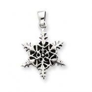 Picture of Sterling Silver Antiqued Snowflake Pendant
