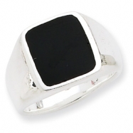 Picture of Sterling Silver Synthetic Onyx Ring