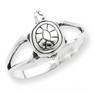 Picture of Sterling Silver Solid Turtle Ring