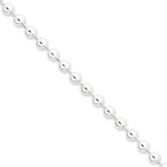 Picture of Sterling Silver 18inch Hollow Polished Fancy Beaded Necklace chain