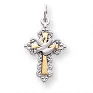 Picture of Sterling Silver & Vermeil Dove Cross Charm
