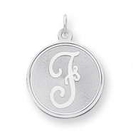 Picture of Sterling Silver Brocaded Initial F Charm