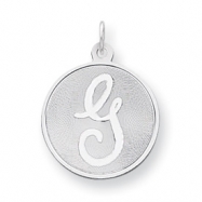 Picture of Sterling Silver Brocaded Initial G Charm