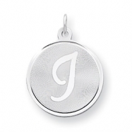 Picture of Sterling Silver Brocaded Initial I Charm