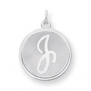 Picture of Sterling Silver Brocaded Initial J Charm