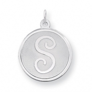 Picture of Sterling Silver Brocaded Initial S Charm
