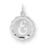Picture of Sterling Silver Brocaded Initial E'' Charm