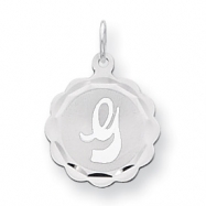 Picture of Sterling Silver Brocaded Initial G Charm