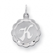 Picture of Sterling Silver Brocaded Initial K Charm