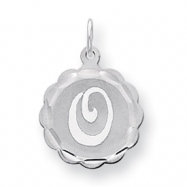 Picture of Sterling Silver Brocaded Initial ''O'' Charm