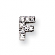 Picture of Sterling Silver CZ Initial F Slide