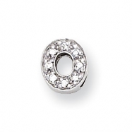 Picture of Sterling Silver CZ Initial O Slide