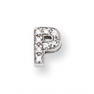 Picture of Sterling Silver CZ Initial P Slide