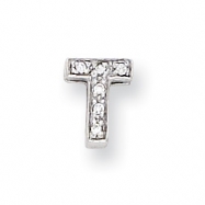 Picture of Sterling Silver CZ Initial T Slide