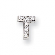 Picture of Sterling Silver CZ Initial T Slide