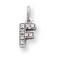 Picture of Sterling Silver CZ Initial F Charm