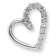 Picture of Sterling Silver CZ Heart Pendant