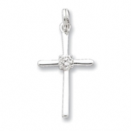 Picture of Sterling Silver CZ Cross Charm