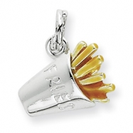 Picture of Sterling Silver Enameled French Fry Charm