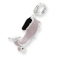Picture of Sterling Silver Pink Enamel Motor Scooter Charm