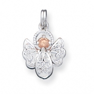 Picture of Sterling Silver Orange CZ Angel Charm