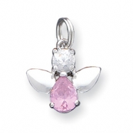 Picture of Sterling Silver CZ Angel Charm
