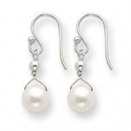 Picture of Sterling Silver White Cultured Pearl Earrings