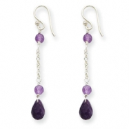 Picture of Sterling Silver Amethyst Dangle Earrings