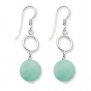 Picture of Sterling Silver Green Jade Earrings