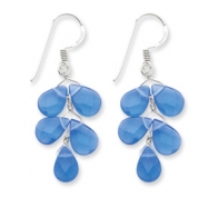 Picture of Sterling Silver Blue Quartz Crystal Earrings