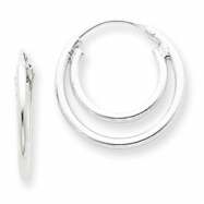 Picture of Sterling Silver Double Hoop Earrings