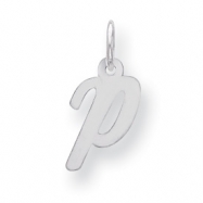 Picture of Sterling Silver Small Script Intial P Charm
