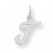 Picture of Sterling Silver Small Script Intial T Charm