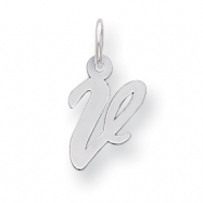 Picture of Sterling Silver Small Script Intial V Charm