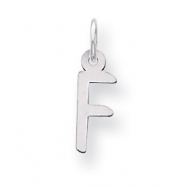 Picture of Sterling Silver Small Slanted Block Initial F Charm