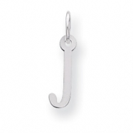 Picture of Sterling Silver Small Slanted Block Initial J Charm