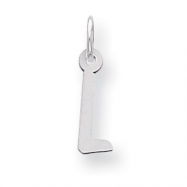 Picture of Sterling Silver Small Slanted Block Initial L Charm