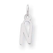 Picture of Sterling Silver Small Slanted Block Initial N Charm