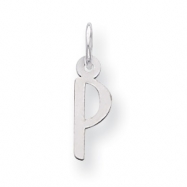 Picture of Sterling Silver Small Slanted Block Initial P Charm