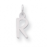 Picture of Sterling Silver Small Slanted Block Initial R Charm