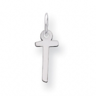 Picture of Sterling Silver Small Slanted Block Initial T Charm