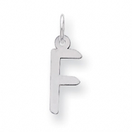 Picture of Sterling Silver Medium Slanted Block Initial F Charm