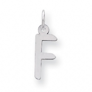 Picture of Sterling Silver Medium Slanted Block Initial F Charm