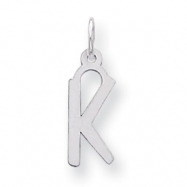 Picture of Sterling Silver Medium Slanted Block Initial K Charm