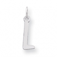 Picture of Sterling Silver Medium Slanted Block Initial L Charm