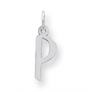 Picture of Sterling Silver Medium Slanted Block Initial P Charm
