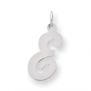 Picture of Sterling Silver Large Script Intial E Charm