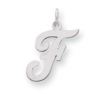 Picture of Sterling Silver Large Script Intial F Charm