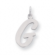 Picture of Sterling Silver Large Script Intial G Charm